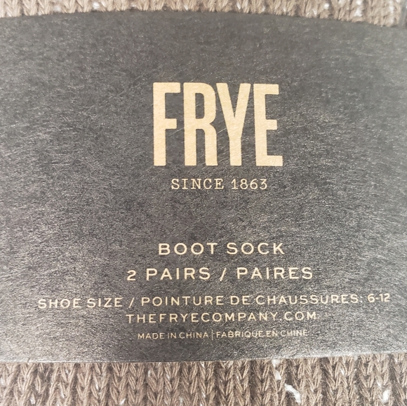 NWT Men's FRYE 2 Pairs Boot Socks - Picture 4 of 5